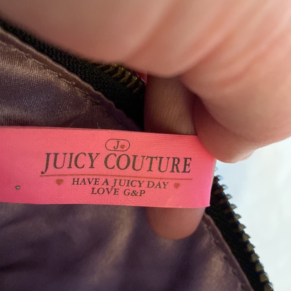 Y2K Juicy Couture Wristlet Black Leather Quilted - Picture 4 of 14